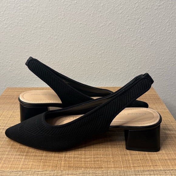 Black Slingback Pumps with Low heel - Picture 7 of 10